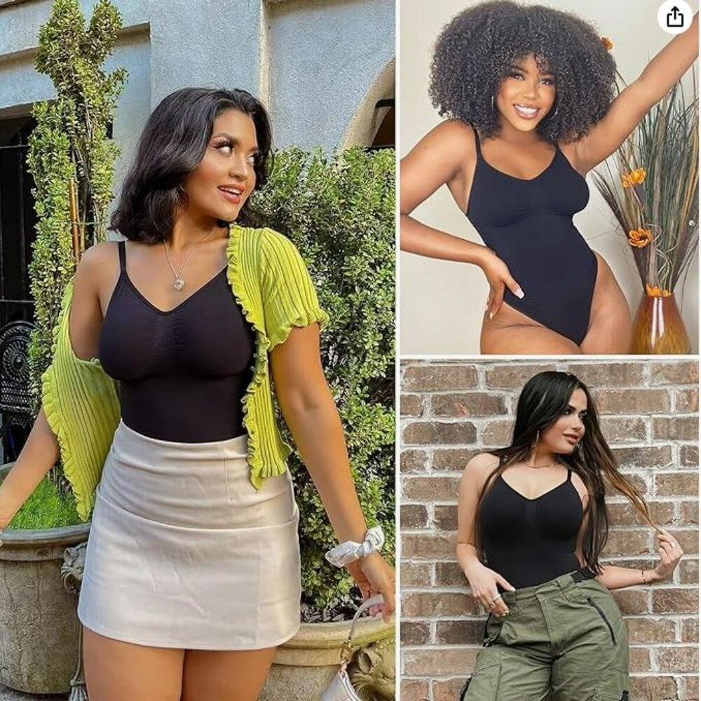 New SHAPERX Women’s Shapewear Bodysuit Tummy Control Body Suit S/M